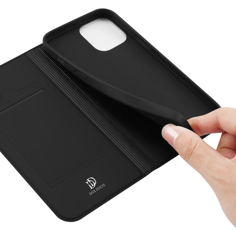 For iPhone 14/13 DUX DUCIS Skin Pro Series Shockproof Horizontal Flip Leather Phone Case (Black) - free shipping - PMC Jewellery - Order now!