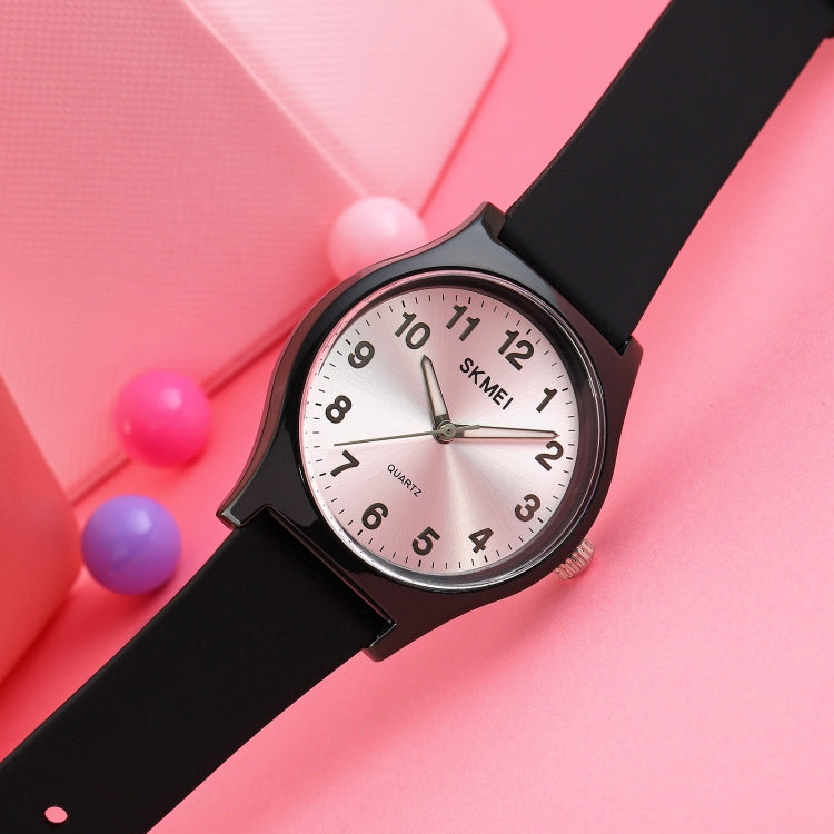 SKMEI 1760 Stainless Steel Buckle Silicone Strap Waterproof Quartz Watch(Black Silver) - free shipping - PMC TechLife - Order now!