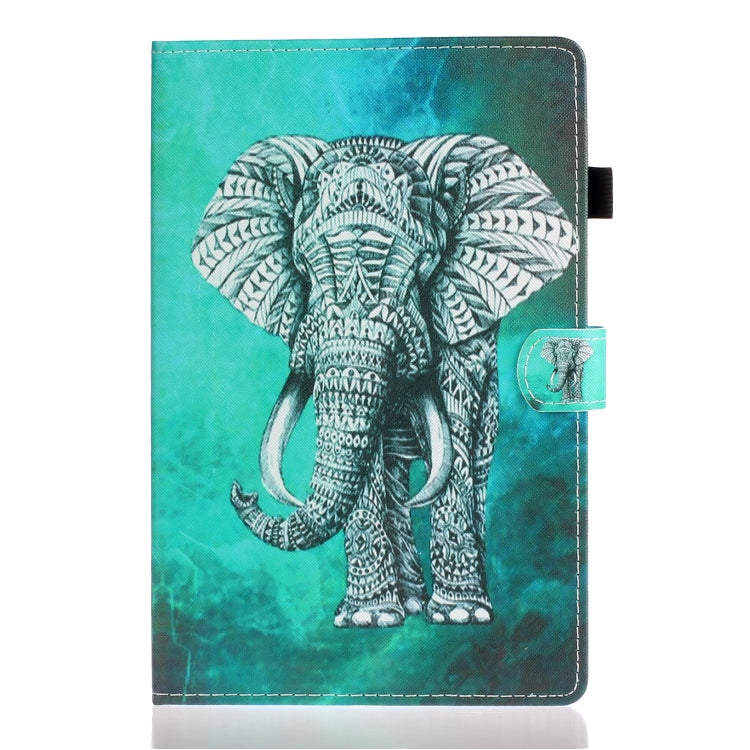 For Lenovo Tab M10 Plus 10.6 3rd Gen 2022 Coloured Drawing Smart Leather Tablet Case(Elephant) - Lenovo by PMC TechLife | Online Shopping South Africa | PMC TechLife
