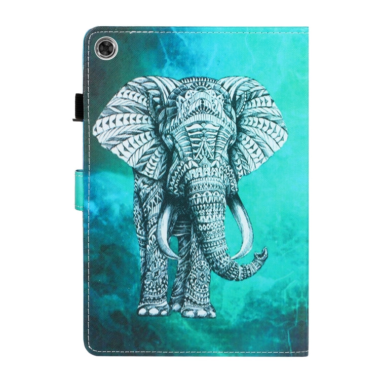For Lenovo Tab M10 Plus 10.6 3rd Gen 2022 Coloured Drawing Smart Leather Tablet Case(Elephant) - Lenovo by PMC TechLife | Online Shopping South Africa | PMC TechLife