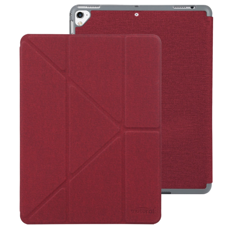 Mutural King Kong Series Deformation Holder Leather Tablet Case For iPad 9.7 2018 / 2017(Red) - free shipping - PMC TechLife - Order now!