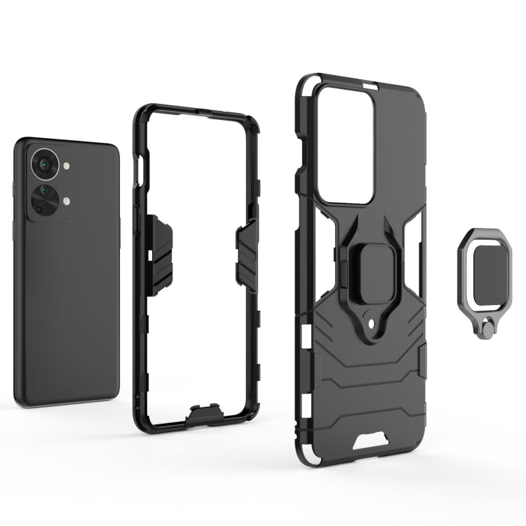 For OnePlus Nord 2T 5G Magnetic Ring Holder PC + TPU Phone Case(Navy Blue) - OnePlus Cases by PMC TechLife | Online Shopping South Africa | PMC TechLife | Buy Now Pay Later Mobicred
