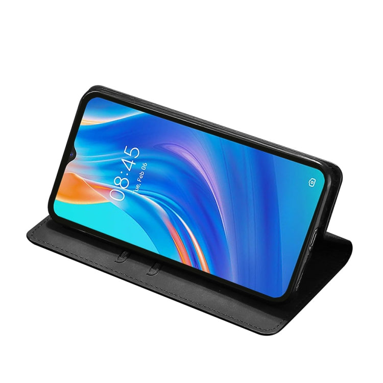 For DOOGEE X96 Pro Skin Feel Magnetic Horizontal Flip Leather Phone Case(Black) - More Brand by PMC TechLife | Online Shopping South Africa | PMC TechLife | Buy Now Pay Later Mobicred