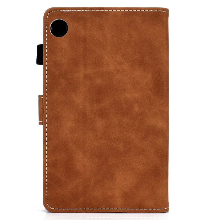 For Lenovo Tab M10 Plus 10.6 3rd Gen 2022 Stitching Cowhide Texture Smart Leather Tablet Case(Brown) - Lenovo by PMC TechLife | Online Shopping South Africa | PMC TechLife