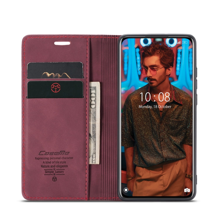 For Xiaomi 12 Pro CaseMe 013 Multifunctional Horizontal Flip Leather Phone Case(Wine Red) - free shipping - PMC Jewellery - Order now!