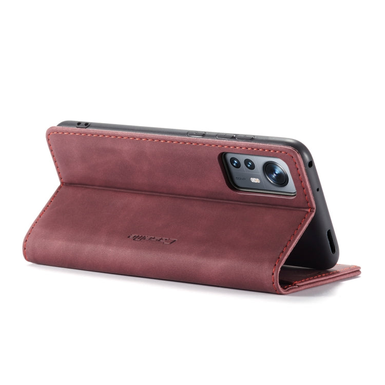 For Xiaomi 12/12X CaseMe 013 Multifunctional Horizontal Flip Leather Phone Case(Wine Red) - free shipping - PMC TechLife - Order now!