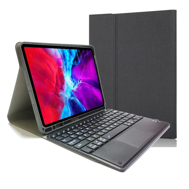 RK11C Detachable Touch Bluetooth Keyboard TPU Horizontal Flip Leather Tablet Case for iPad Pro 11 2020 / 2018 with Holder & Pen Slot(Black) - free shipping - PMC TechLife - Order now!