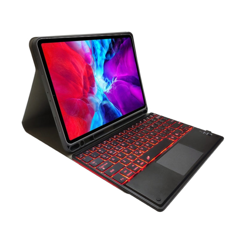 RK11T Backlight Detachable Touch Bluetooth Keyboard TPU Horizontal Flip Leather Tablet Case for iPad Pro 11 2020 / 2018 with Holder & Pen Slot(Black) - For iPad Pro by PMC TechLife | Online Shopping South Africa | PMC TechLife