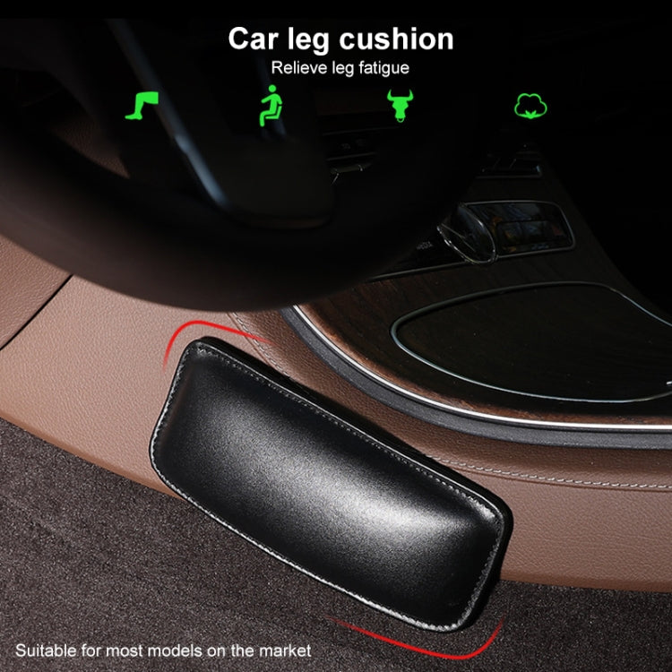 2 PCS Car Non-slip Soft Floor Protector Carpet Floor Mat Knee Bolster, Style:First Layer Cowhide(Black) - Floor Mats by PMC Jewellery | Online Shopping South Africa | PMC Jewellery | Buy Now Pay Later Mobicred