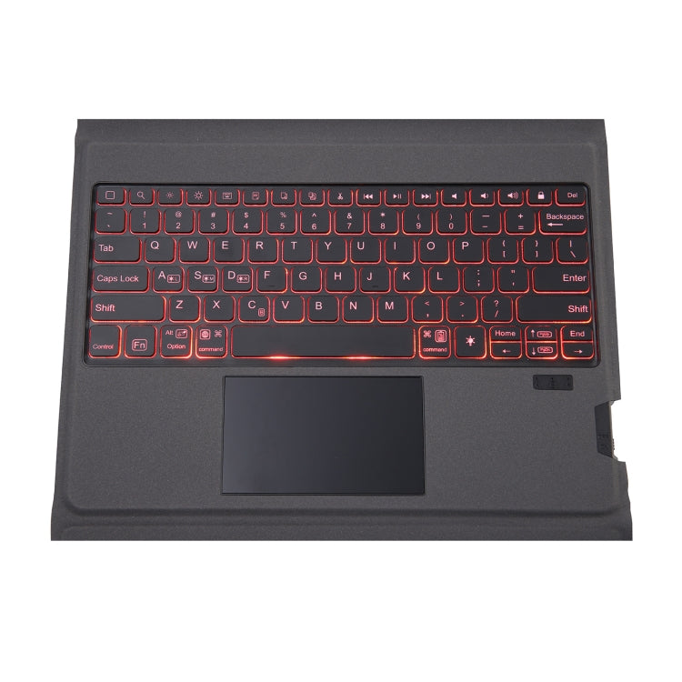 T01S Integrated Bluetooth Keyboard Leather Case with Backlight & Touchpad & Holder For iPad Air 5 / Air 4 10.9(Black) - For iPad Air by PMC TechLife | Online Shopping South Africa | PMC TechLife