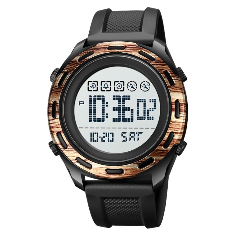 SKMEI 1872 Stainless Steel Buckle PU Strap Water-resistant Electronic Watch, Dial:White(Rose Gold) - free shipping - PMC TechLife - Order now!
