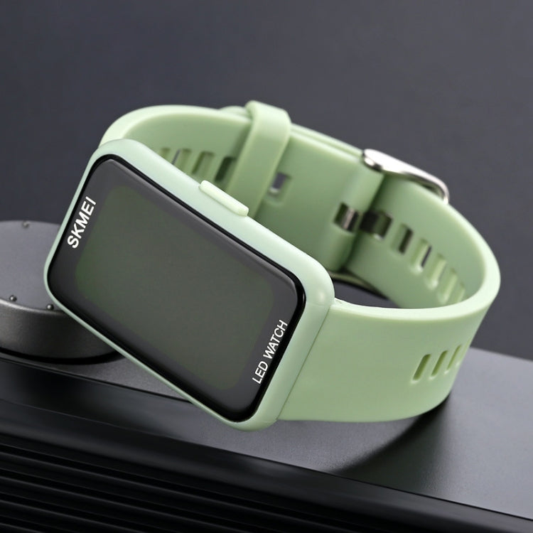 SKMEI 1873 PU Strap Waterproof LED Electronic Watch(Light Green) - free shipping - PMC TechLife - Order now!