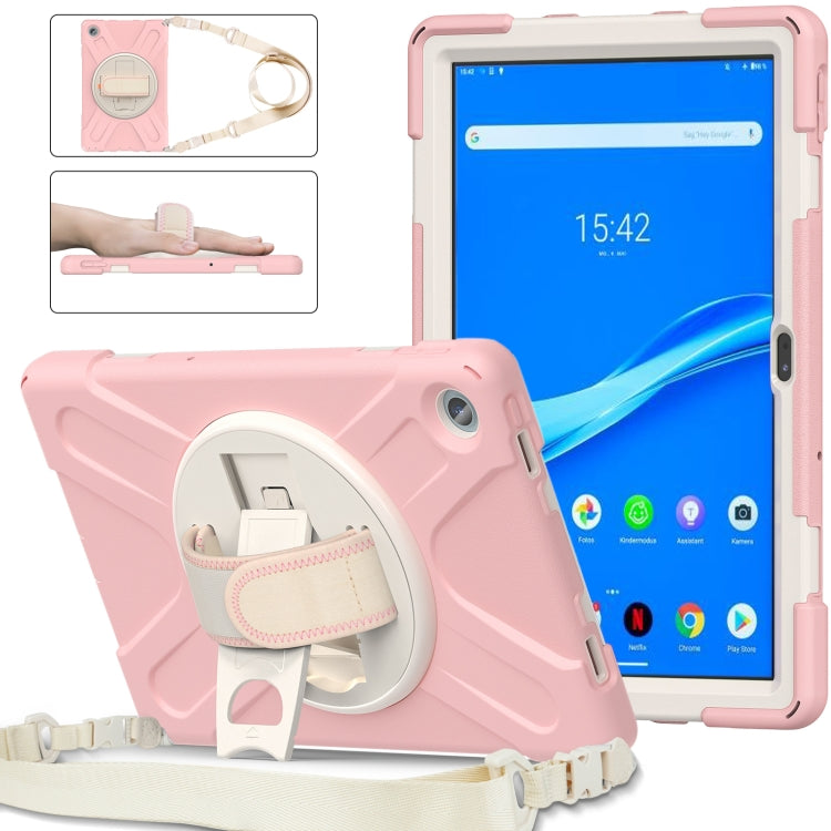 For Lenovo Tab M10 Plus 10.6 3rd Gen 2022 Silicone + PC Protective Tablet Case(Cherry Blossom Pink) - Lenovo by PMC TechLife | Online Shopping South Africa | PMC TechLife | Buy Now Pay Later Mobicred