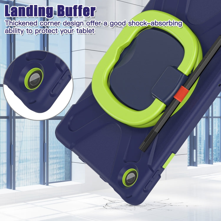 For Lenovo Tab M10 Plus 10.6 3rd Gen 2022 Silicone + PC Protective Tablet Case(Navy Blue and Yellow Green) - Lenovo by PMC TechLife | Online Shopping South Africa | PMC TechLife | Buy Now Pay Later Mobicred