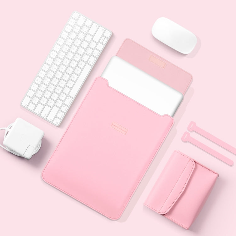 4 in 1 Lightweight and Portable Leather Computer Bag, Size:15.4/15.6/16.1 inches(Pink) - 15 inch by PMC TechLife | Online Shopping South Africa | PMC TechLife | Buy Now Pay Later Mobicred