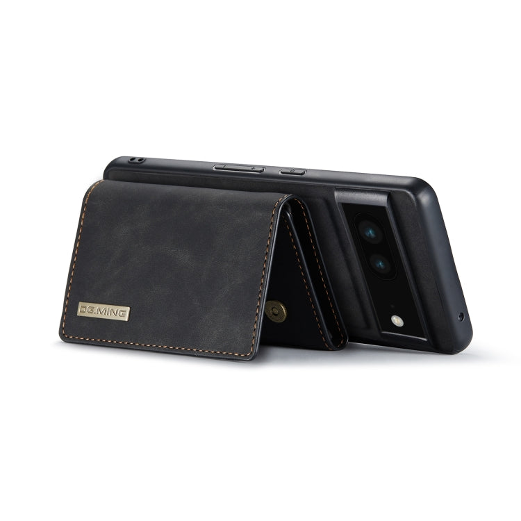 For Google Pixel 6A DG.MING M1 Series 3-Fold Multi Card Wallet + Magnetic Phone Case(Black) - Google Cases by DG.MING | Online Shopping South Africa | PMC TechLife | Buy Now Pay Later Mobicred