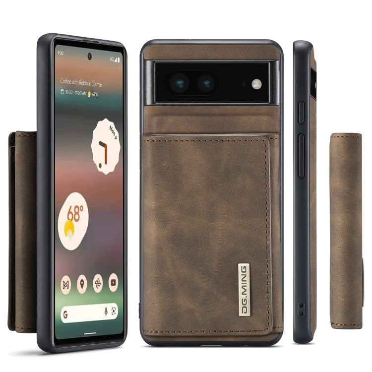 For Google Pixel 6A DG.MING M1 Series 3-Fold Multi Card Wallet + Magnetic Phone Case(Coffee) - free shipping - PMC TechLife - Order now!