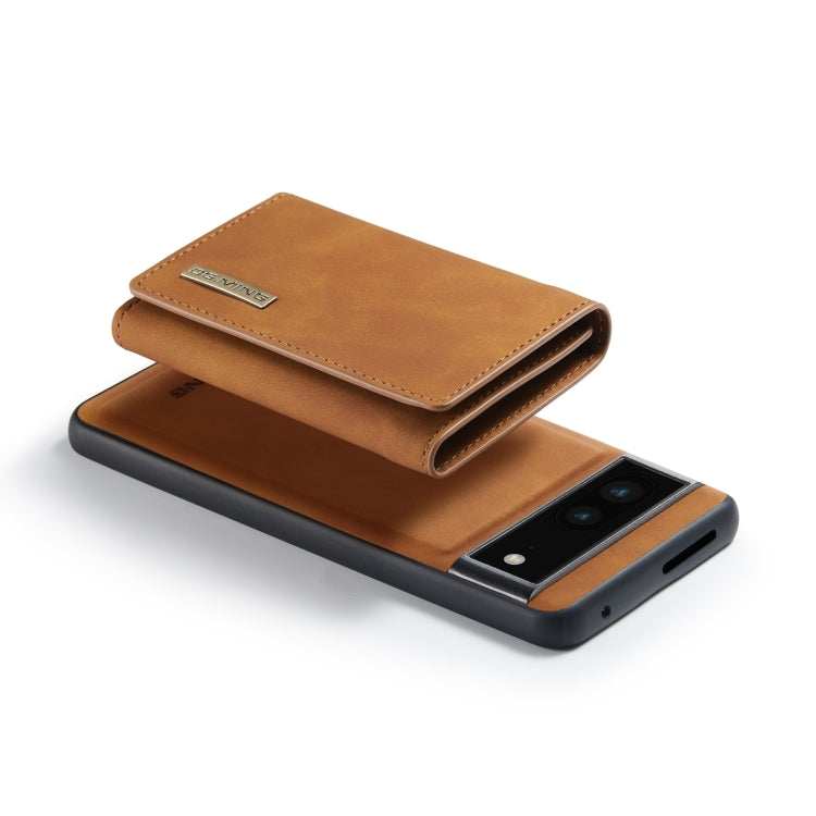 For Google Pixel 7 5G DG.MING M1 Series 3-Fold Multi Card Wallet + Magnetic Phone Case(Brown) - Google Cases by DG.MING | Online Shopping South Africa | PMC TechLife | Buy Now Pay Later Mobicred