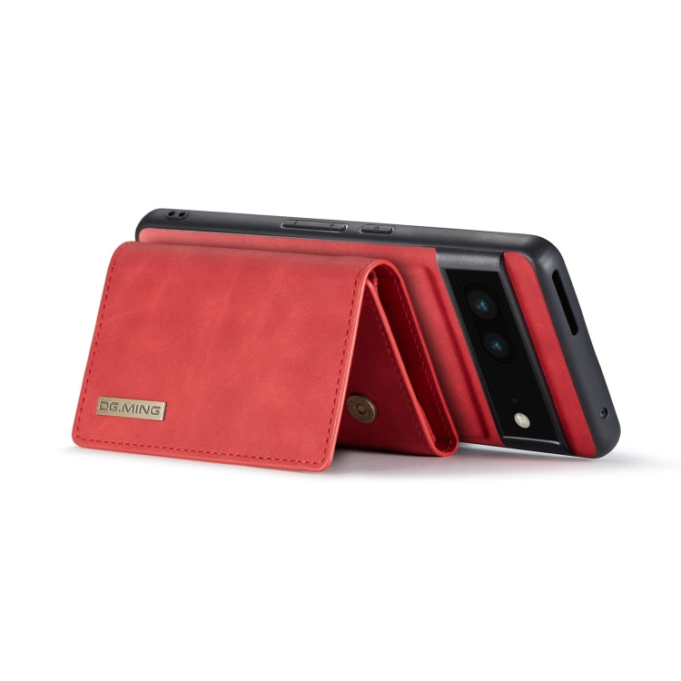 For Google Pixel 7 5G DG.MING M1 Series 3-Fold Multi Card Wallet + Magnetic Phone Case(Red) - Google Cases by DG.MING | Online Shopping South Africa | PMC TechLife | Buy Now Pay Later Mobicred