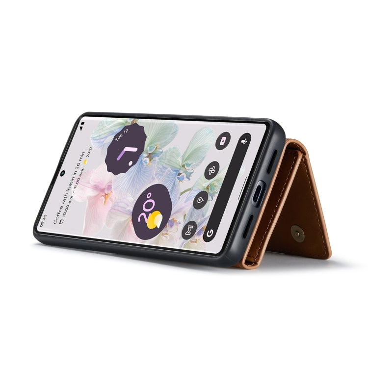 For Google Pixel 7 Pro 5G DG.MING M1 Series 3-Fold Multi Card Wallet + Magnetic Phone Case(Brown) - free shipping - PMC TechLife - Order now!