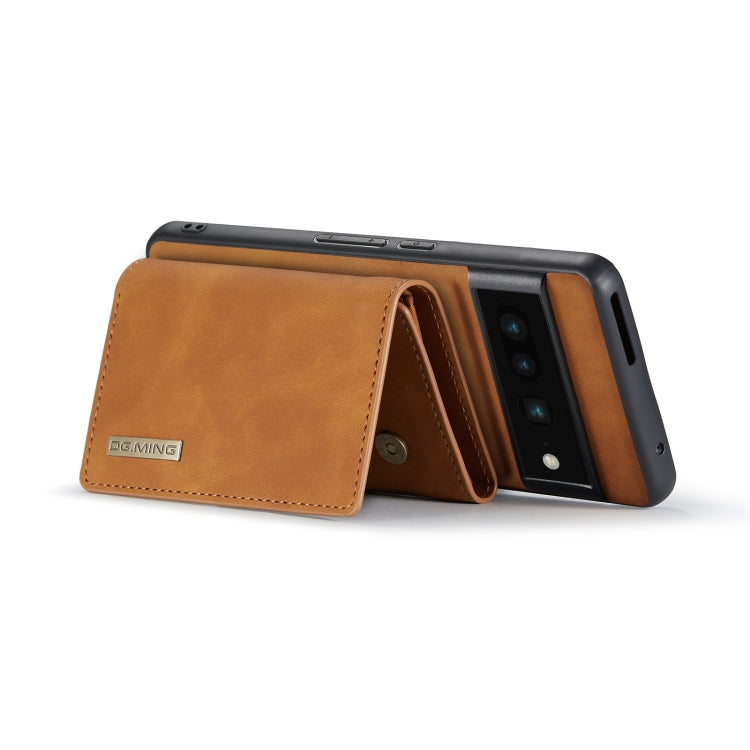 For Google Pixel 7 Pro 5G DG.MING M1 Series 3-Fold Multi Card Wallet + Magnetic Phone Case(Brown) - free shipping - PMC TechLife - Order now!
