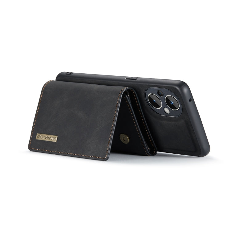 For OnePlus Nord N20 5G DG.MING M1 Series 3-Fold Multi Card Wallet + Magnetic Phone Case(Black) - OnePlus Cases by DG.MING | Online Shopping South Africa | PMC TechLife | Buy Now Pay Later Mobicred