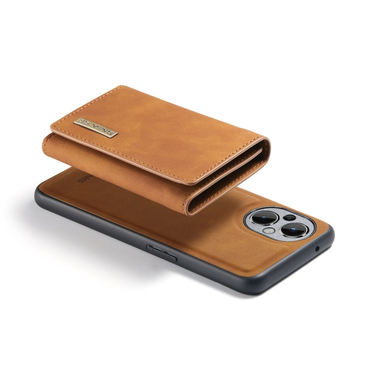 For OnePlus Nord N20 5G DG.MING M1 Series 3-Fold Multi Card Wallet + Magnetic Phone Case(Brown) - OnePlus Cases by DG.MING | Online Shopping South Africa | PMC TechLife | Buy Now Pay Later Mobicred