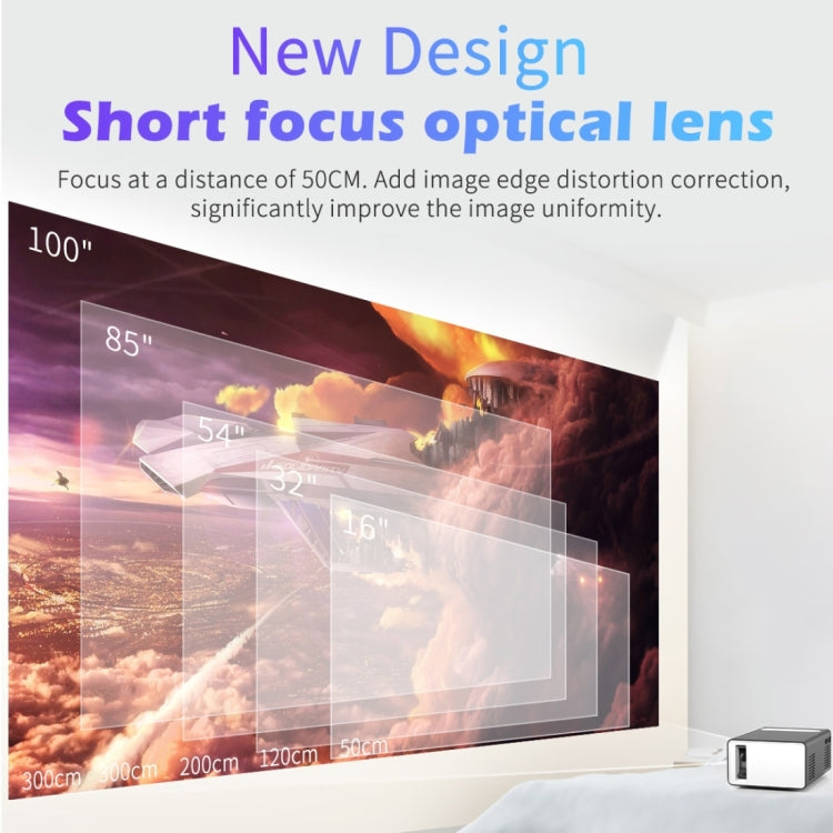 T300 25ANSI LED Portable Home Multimedia Game Projector, Plug Type:AU Plug(Yellow) - free shipping - PMC TechLife - Order now!