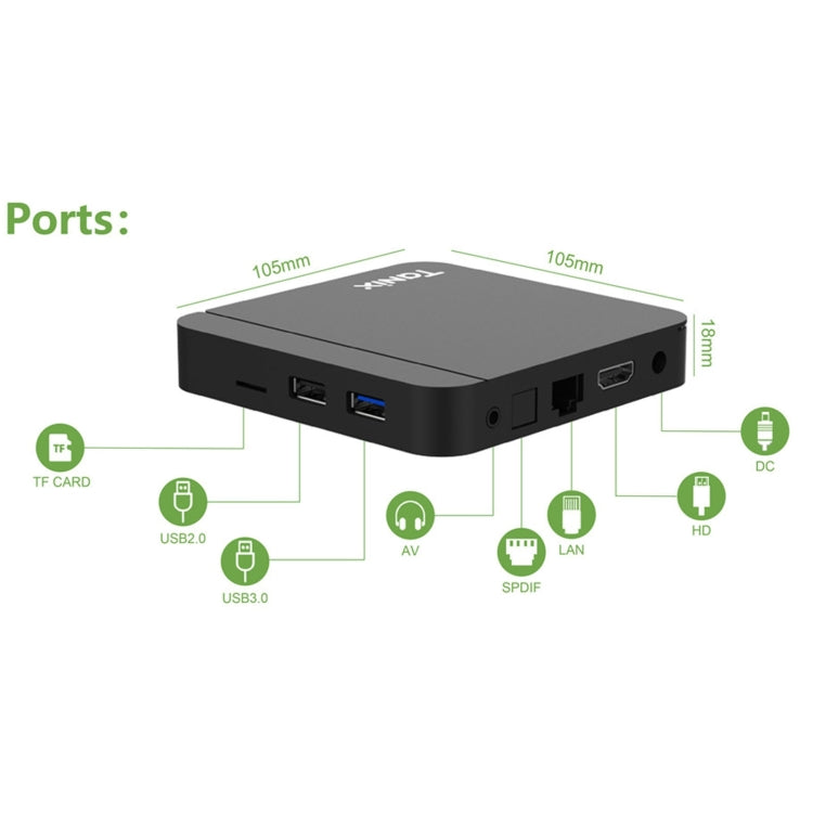 Tanix W2 Amlogic S905 Quad Core Smart TV Set Top Box, RAM:4G+64G With Dual Wifi/BT(EU Plug) - Amlogic S905 by PMC TechLife | Online Shopping South Africa | PMC TechLife | Buy Now Pay Later Mobicred