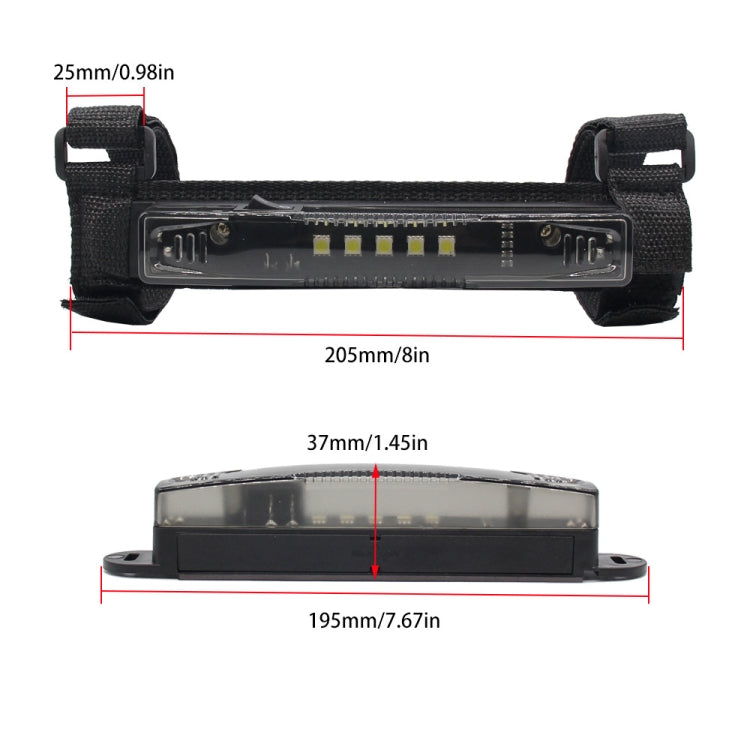 Motorcycle LED Guard Bar Light for UTV ATV Polaris RZR Golf Cart(Smoked) - Headlights by PMC TechLife | Online Shopping South Africa | PMC TechLife | Buy Now Pay Later Mobicred