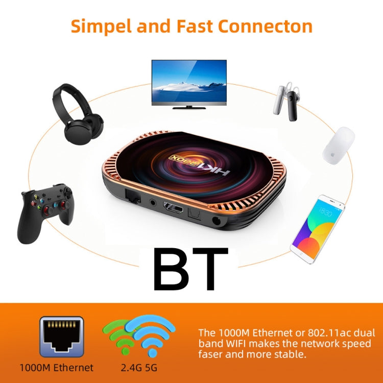 MECOOL HK1RBOX X4 4K TV Box, Android 11 Amlogic S905X4 CPU with RC 4GB+128GB(EU Plug) - free shipping - PMC TechLife - Order now!