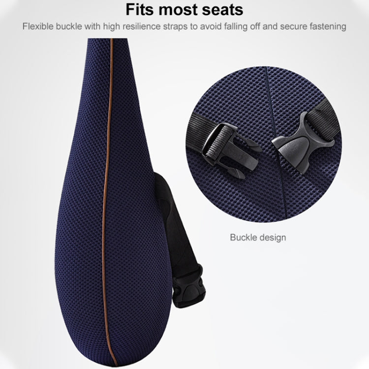 Office Memory Foam Cushion Lumbar Support Cushion(Black) - Cushions & Pillows by PMC TechLife | Online Shopping South Africa | PMC TechLife | Buy Now Pay Later Mobicred