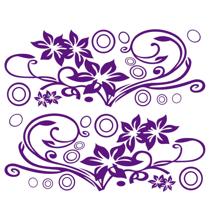 2 PCS/Set D-75 Flower Vine Pattern Car Modified Decorative Sticker(Purple) - Decorative Sticker by PMC TechLife | Online Shopping South Africa | PMC TechLife | Buy Now Pay Later Mobicred