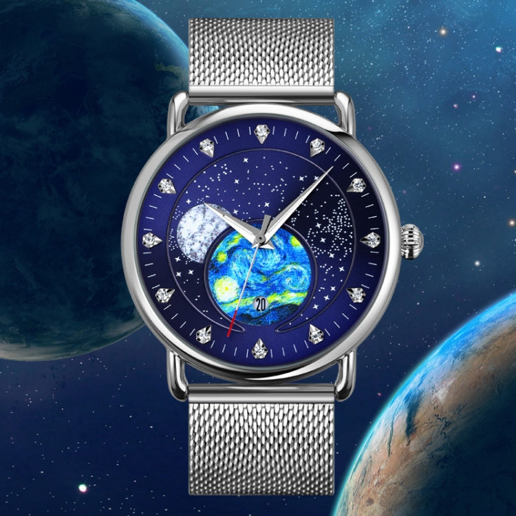 SKMEI 9283 Stainless Steel Buckle Glass Mirror Waterproof Quartz Watch, Shape:Steel Belt(Black) - free shipping - PMC TechLife - Order now!