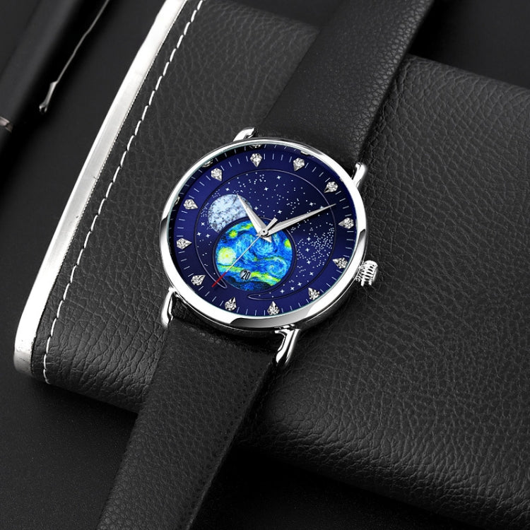 SKMEI 9283 Stainless Steel Buckle Glass Mirror Waterproof Quartz Watch, Shape:Steel Belt(Black) - free shipping - PMC TechLife - Order now!