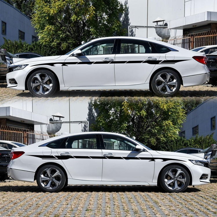 2 PCS/Set D-178 Waistline Pattern Car Modified Decorative Sticker(Black) - Decorative Sticker by PMC Jewellery | Online Shopping South Africa | PMC Jewellery | Buy Now Pay Later Mobicred