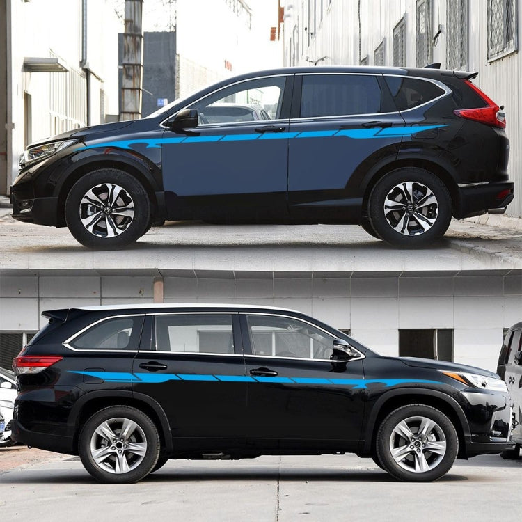 2 PCS/Set D-178 Waistline Pattern Car Modified Decorative Sticker(Blue) - free shipping - PMC Jewellery - Order now!