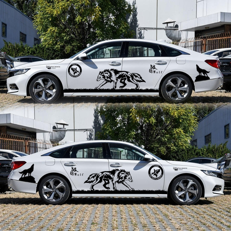 2 PCS/Set D-180 Wolf Totem Pattern Car Modified Decorative Sticker(Black) - Decorative Sticker by PMC TechLife | Online Shopping South Africa | PMC TechLife | Buy Now Pay Later Mobicred