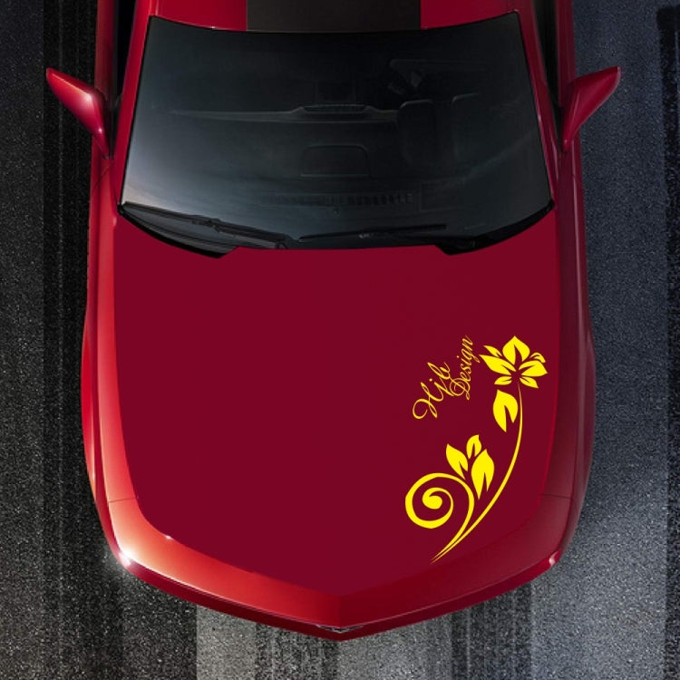 2 PCS/Set D-251 Butterfly Love Flowers Pattern Car Modified Decorative Sticker(Yellow) - Decorative Sticker by PMC TechLife | Online Shopping South Africa | PMC TechLife | Buy Now Pay Later Mobicred