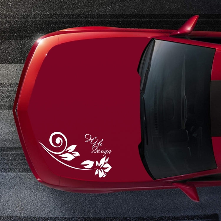 2 PCS/Set D-251 Butterfly Love Flowers Pattern Car Modified Decorative Sticker(White) - Decorative Sticker by PMC TechLife | Online Shopping South Africa | PMC TechLife | Buy Now Pay Later Mobicred