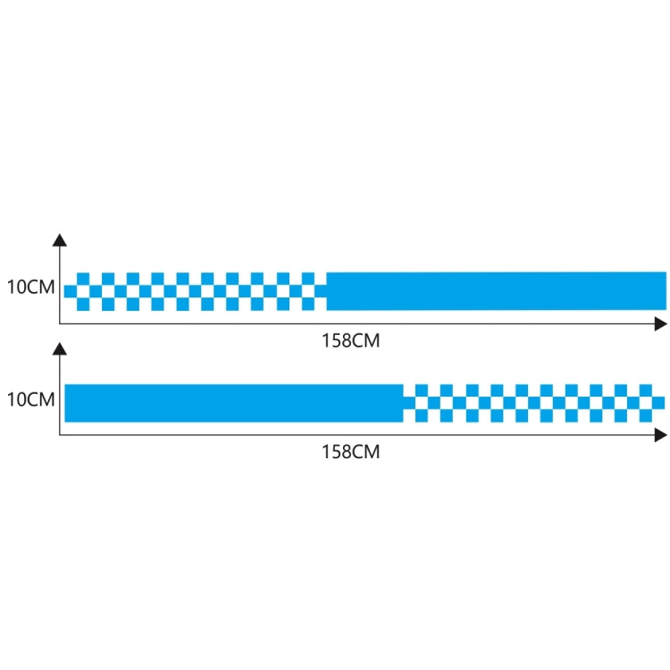 2 PCS/Set D-282 Waistline Pattern Car Modified Decorative Sticker(Blue) - Decorative Sticker by PMC Jewellery | Online Shopping South Africa | PMC Jewellery | Buy Now Pay Later Mobicred