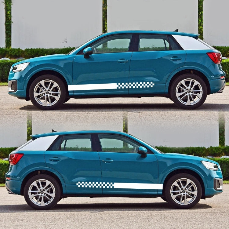 2 PCS/Set D-282 Waistline Pattern Car Modified Decorative Sticker(White) - Decorative Sticker by PMC Jewellery | Online Shopping South Africa | PMC Jewellery | Buy Now Pay Later Mobicred