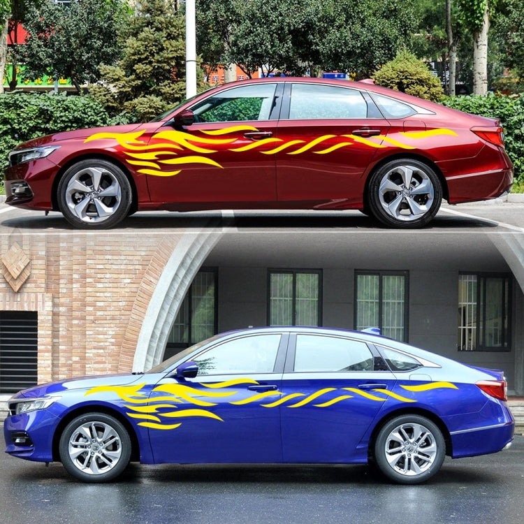 2 PCS/Set D-369 Totem Pattern Car Decorative Sticker(Yellow) - Decorative Sticker by PMC TechLife | Online Shopping South Africa | PMC TechLife | Buy Now Pay Later Mobicred