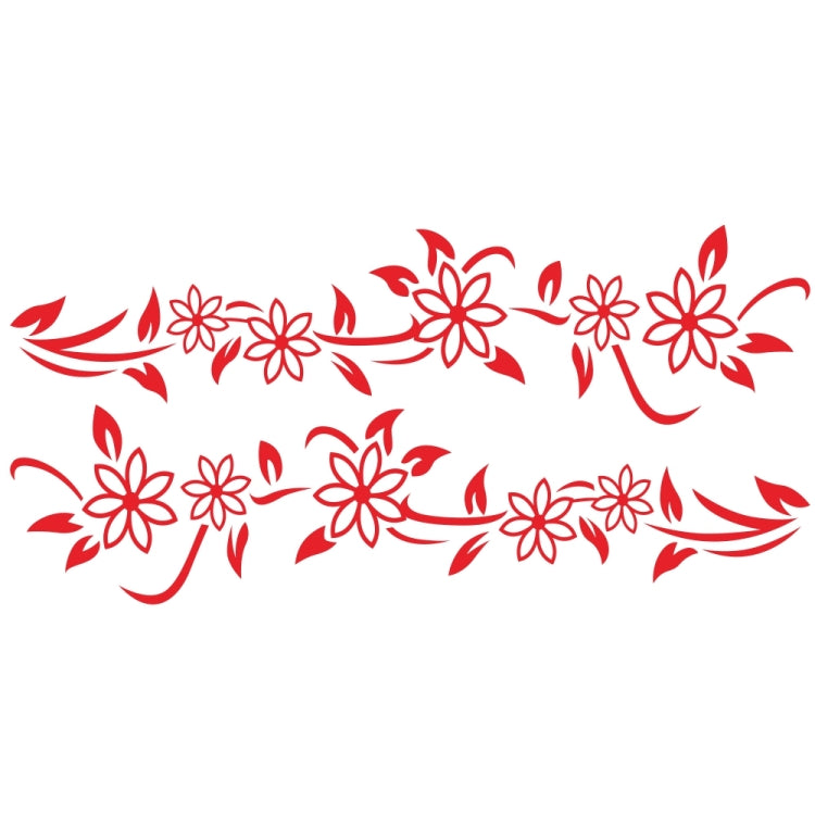2 PCS/Set D-378 Flower Totem Pattern Car Modified Decorative Sticker(Red) - Decorative Sticker by PMC Jewellery | Online Shopping South Africa | PMC Jewellery | Buy Now Pay Later Mobicred