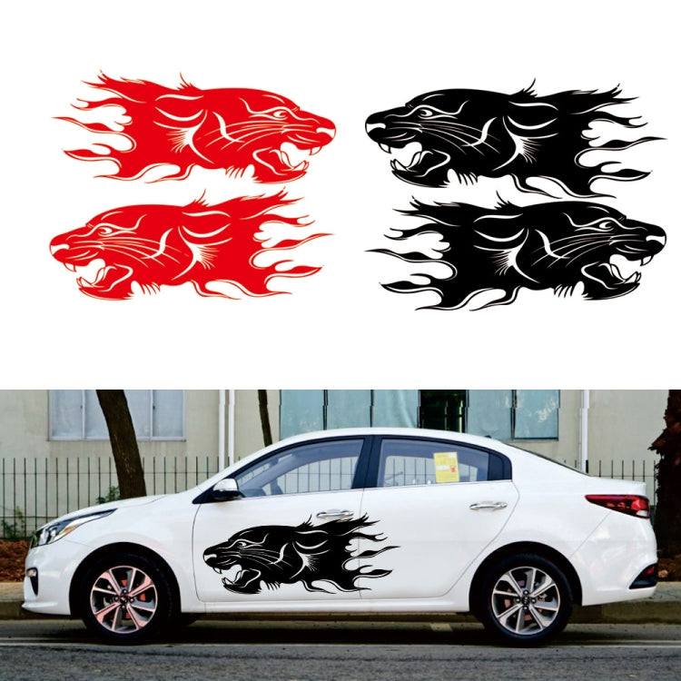 2 PCS/Set D-417 Lion Pattern Car Modified Decorative Sticker(Red) - Decorative Sticker by PMC Jewellery | Online Shopping South Africa | PMC Jewellery | Buy Now Pay Later Mobicred