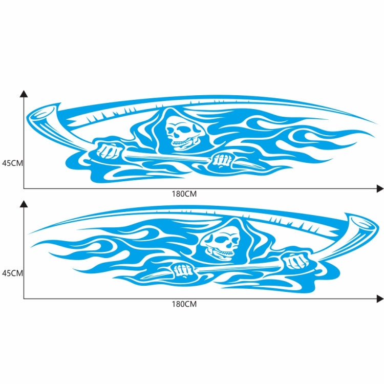 2 PCS/Set D-435 Grim Reaper Pattern Car Modified Decorative Sticker(Blue) - Decorative Sticker by PMC TechLife | Online Shopping South Africa | PMC TechLife | Buy Now Pay Later Mobicred