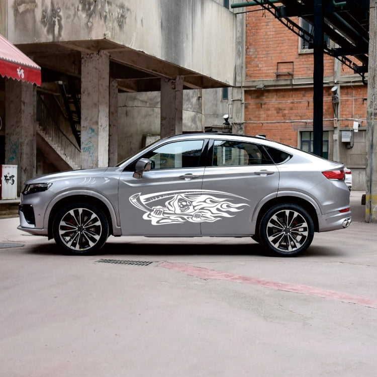 2 PCS/Set D-435 Grim Reaper Pattern Car Modified Decorative Sticker(White) - Decorative Sticker by PMC TechLife | Online Shopping South Africa | PMC TechLife | Buy Now Pay Later Mobicred