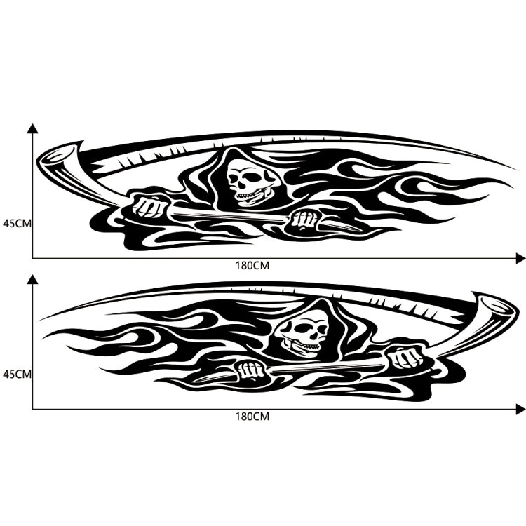 2 PCS/Set D-435 Grim Reaper Pattern Car Modified Decorative Sticker(Black) - Decorative Sticker by PMC TechLife | Online Shopping South Africa | PMC TechLife | Buy Now Pay Later Mobicred