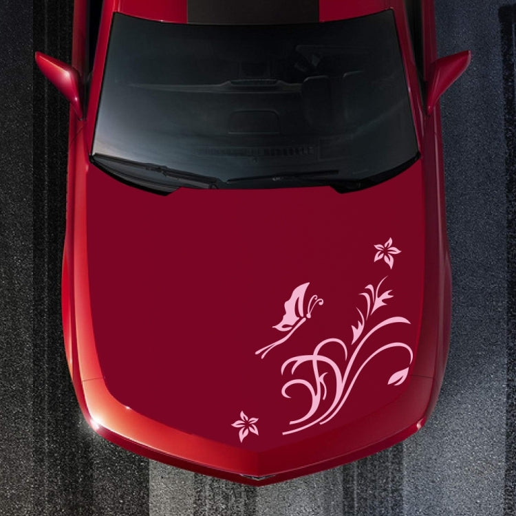 D-462 Butterfly Loves Flowers Pattern Car Modified Decorative Sticker(Pink) - free shipping - PMC TechLife - Order now!