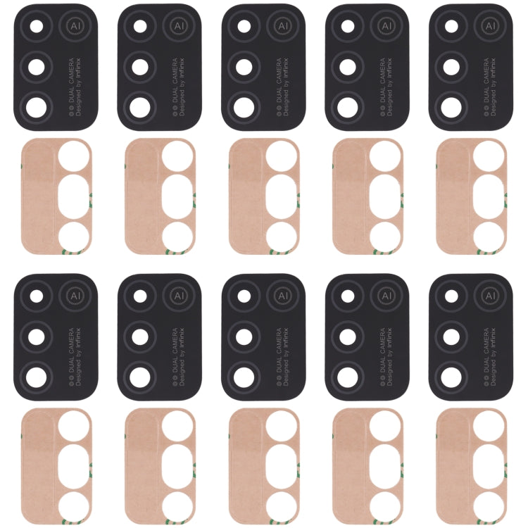 For Infinix Hot 10 Play/Smart 5 India X688C X688B X688C 10pcs Back Camera Lens - Camera Parts by PMc TechLife | Online Shopping South Africa | PMc TechLife | Buy Now Pay Later Mobicred